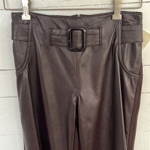 Isabel Gucci Pant Genuine Leather Size 4 NWT